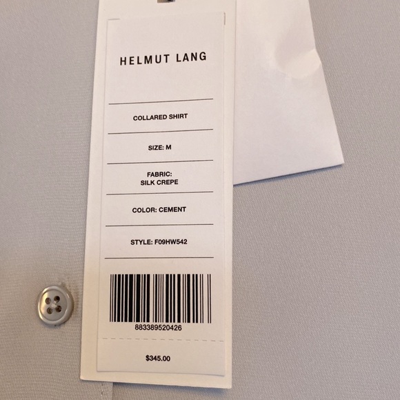 Helmut Lang NWT Silk Crepe Button Front Blouse - Picture 7 of 12